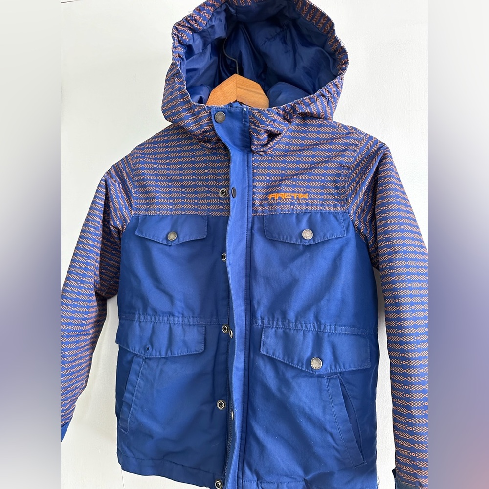 ARCTIX KIDS SLALOM INSULATED WINTER JACKET S ARROWHEAD ROYAL BLUE ORANGE